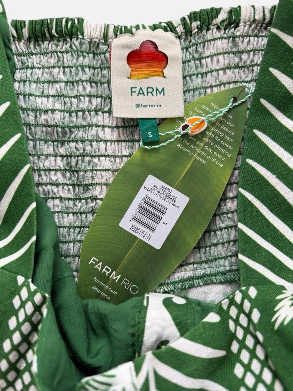 NWT FARM RIO Off-White Macaw Elegance Romper - Picture 6 of 13